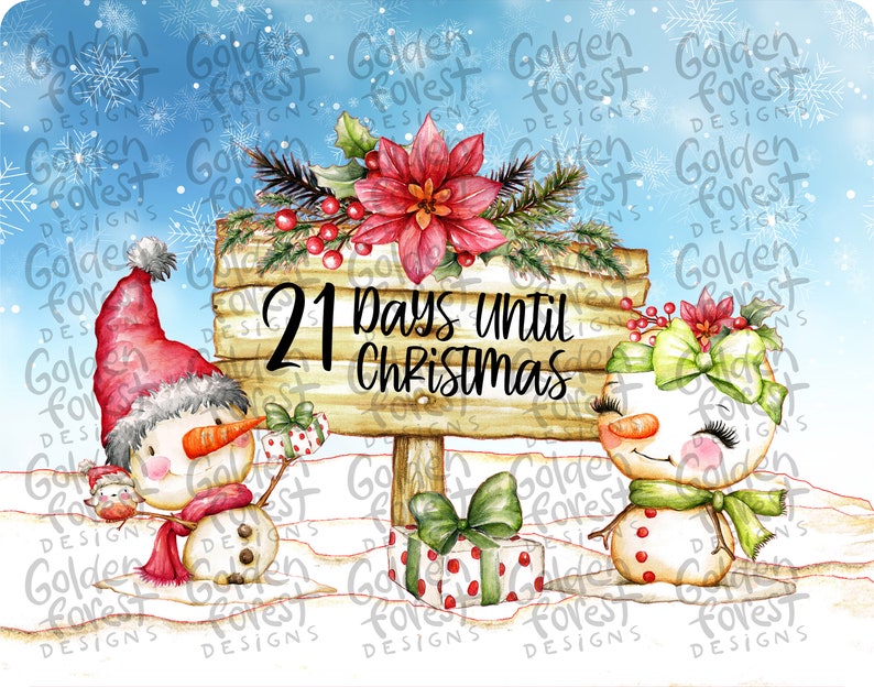 Download Cute Snowman Christmas Countdown Dry Erase Board ...