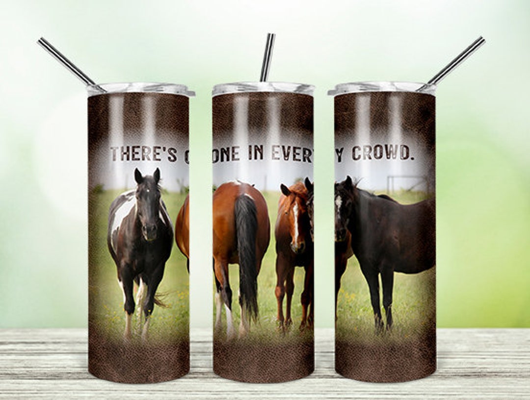 Horse There's One in Every Crowd Equine 20 Ounce Skinny - Etsy