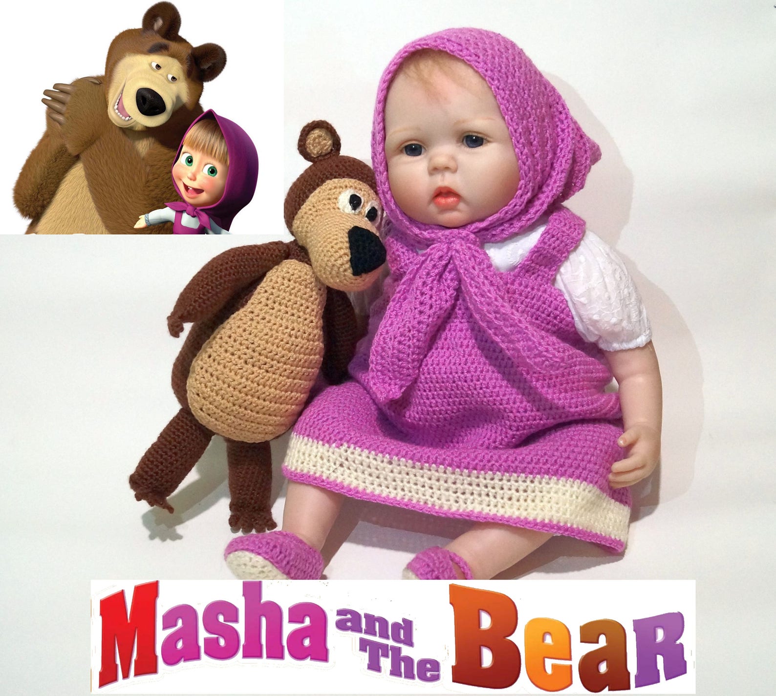 Masha and the Bear Crochet Baby Costume Pattern PDF Baby Etsy