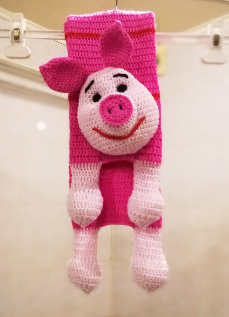 Animal Scarf Piglet Piglet Scarf Crochet Pattern PDF Etsy