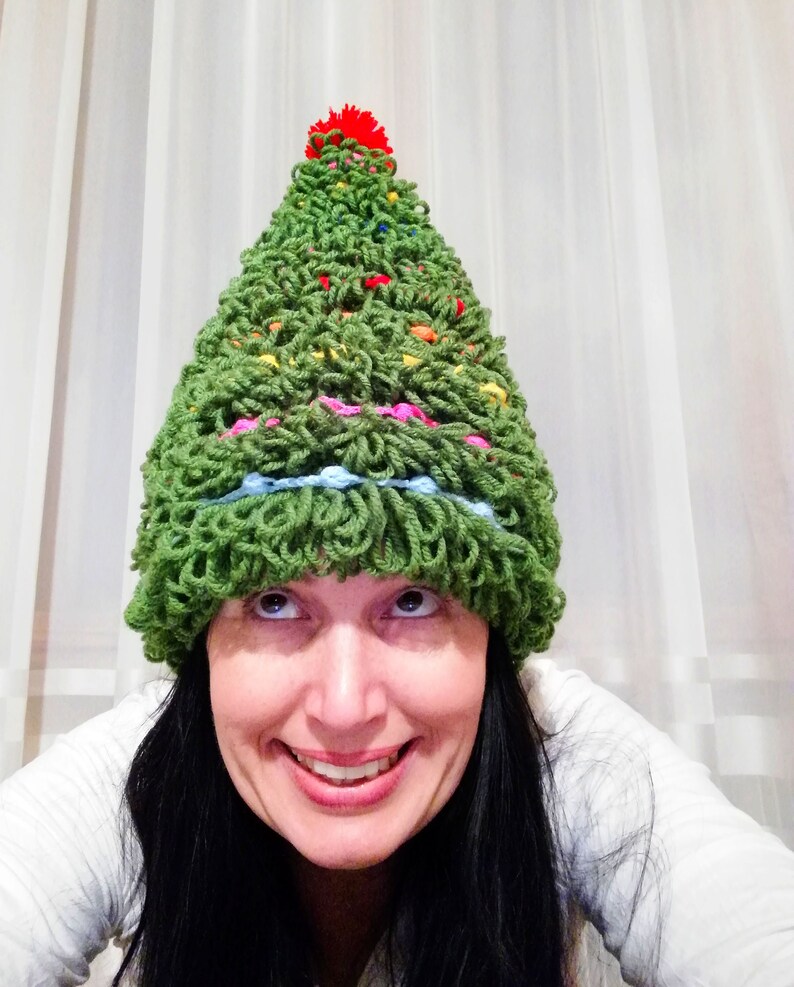 Crochet pattern for Christmas Tree Hat Christmas tree crochet Etsy