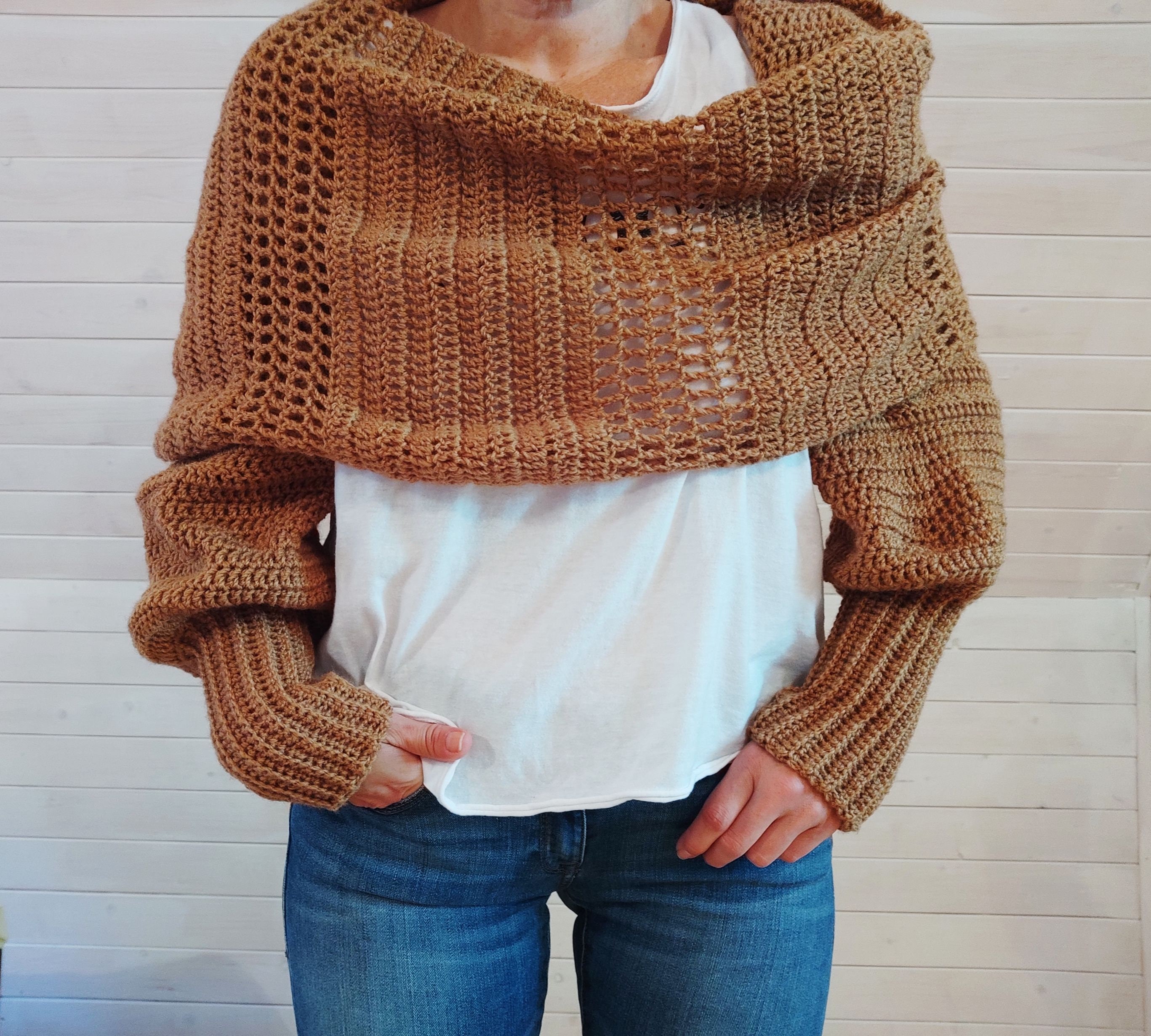 Crochet Pattern for the Sweater Scarf / Sweater Scarf pattern Etsy