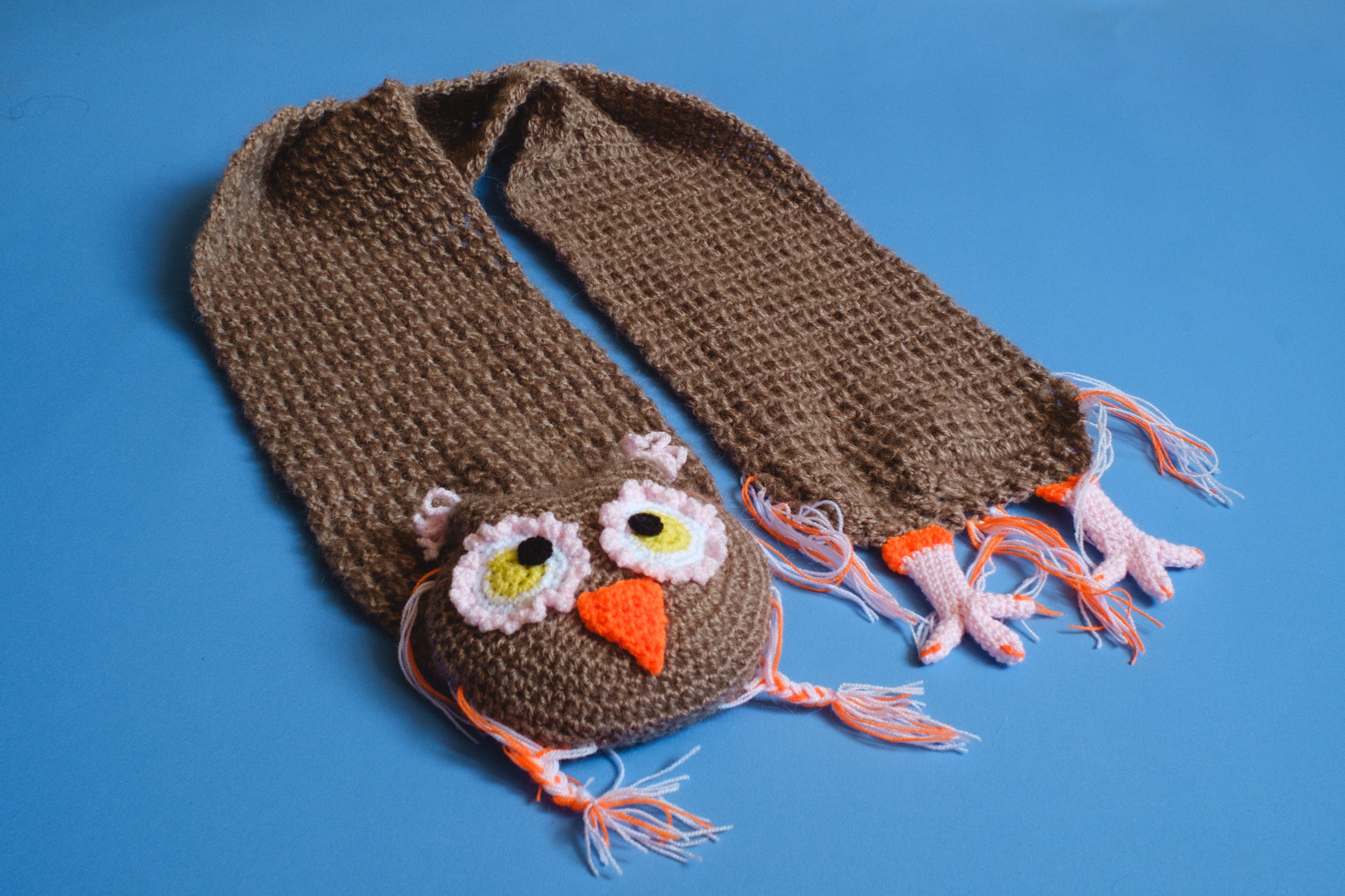 Animal Scarf Owl Scarf Cute Owl Crochet Pattern Crochet PDF Etsy