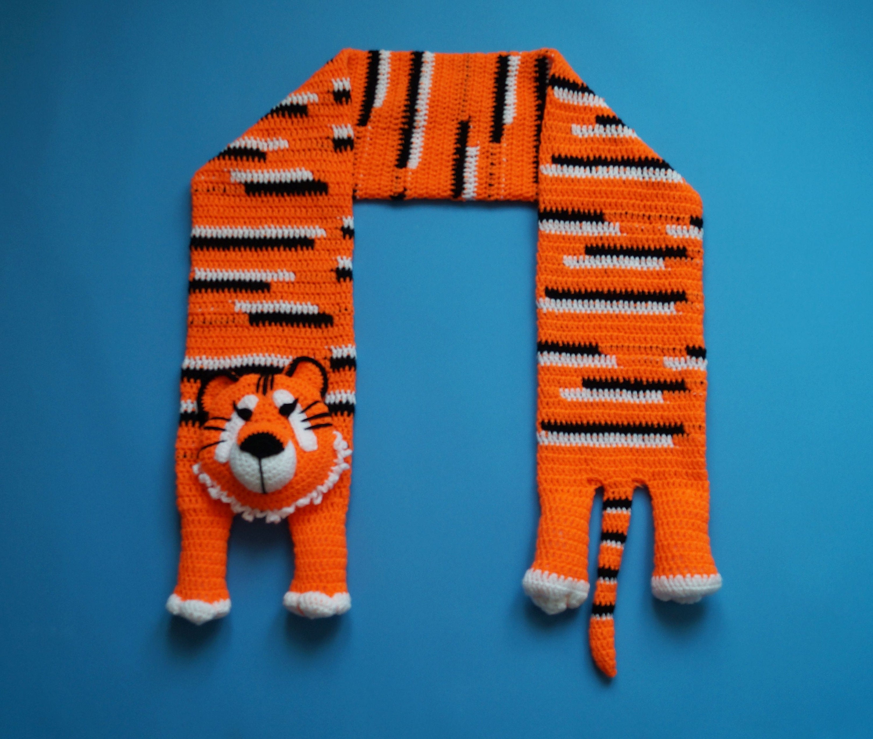 Animal Scarf Siberian Tiger Scarf Crochet Pattern PDF Etsy
