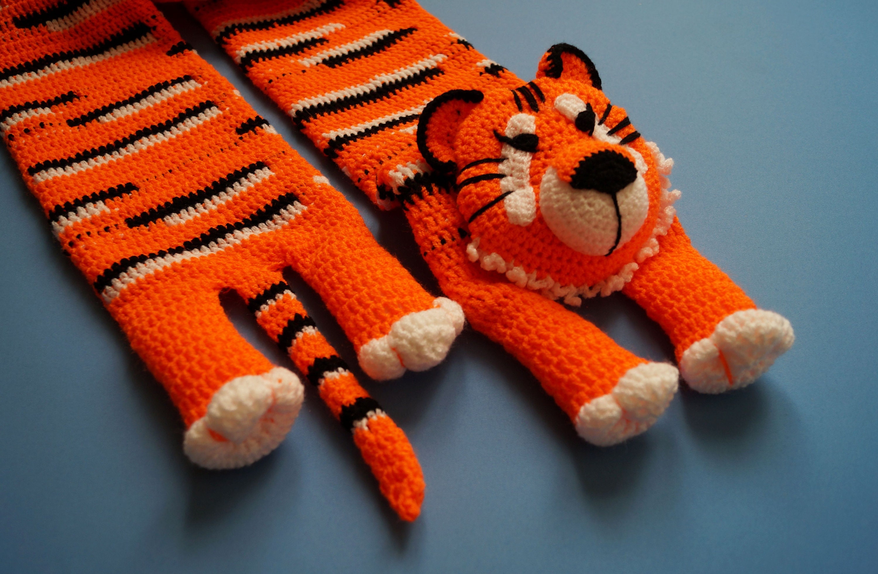 Animal Scarf Siberian Tiger Scarf Crochet Pattern PDF Etsy