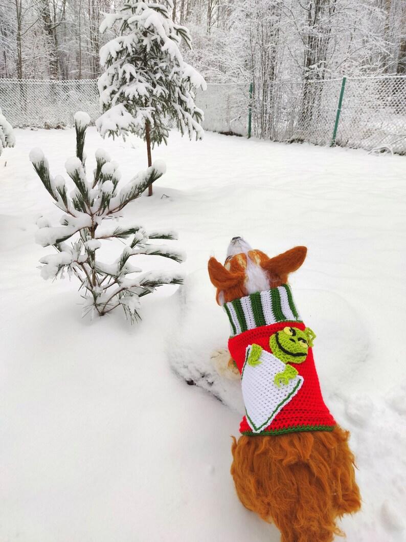 Crochet pattern for the Dog sweater / Christmas sweater for Etsy