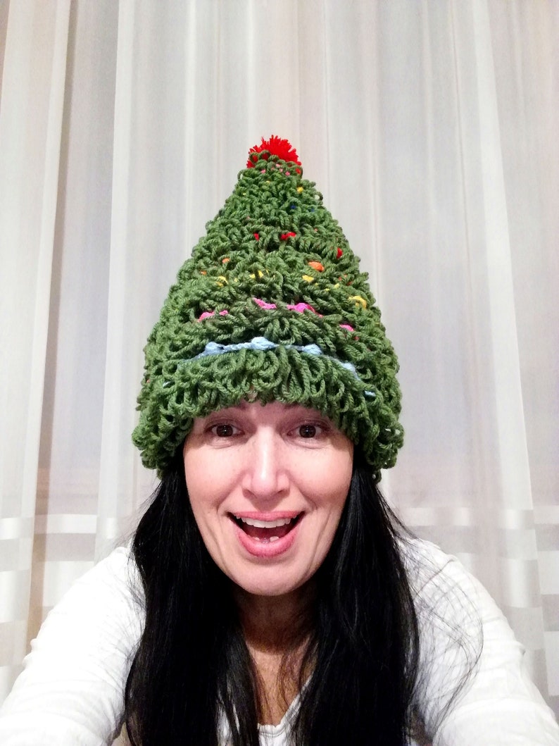 Crochet pattern for Christmas Tree Hat Christmas tree crochet Etsy
