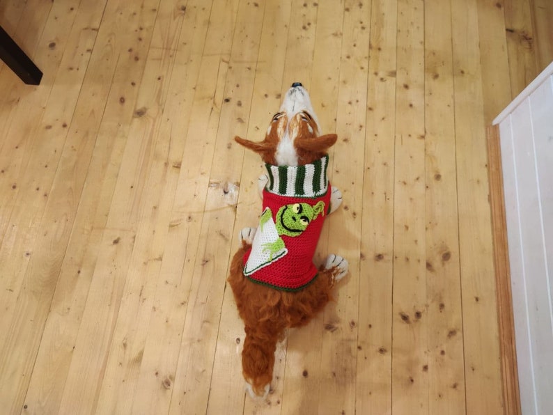 Crochet pattern for the Dog sweater / Christmas sweater for Etsy