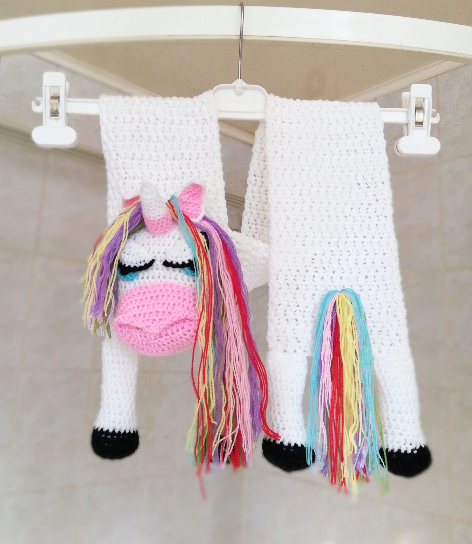 Animal Scarf Unicorn Scarf Crochet Pattern Crochet PDF Etsy