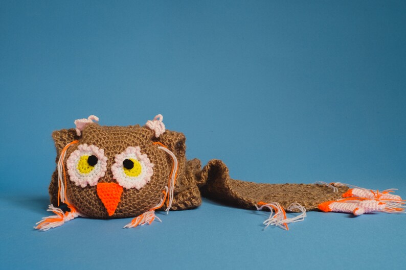 Animal Scarf Owl Scarf Cute Owl Crochet Pattern Crochet PDF Etsy