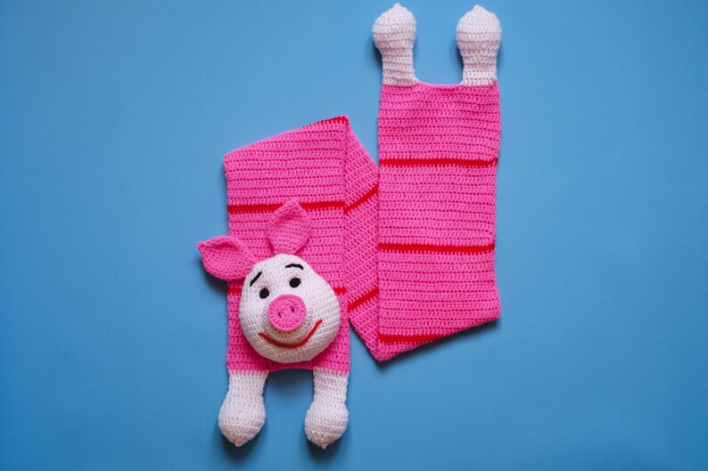 Animal Scarf Piglet Piglet Scarf Crochet Pattern PDF Etsy