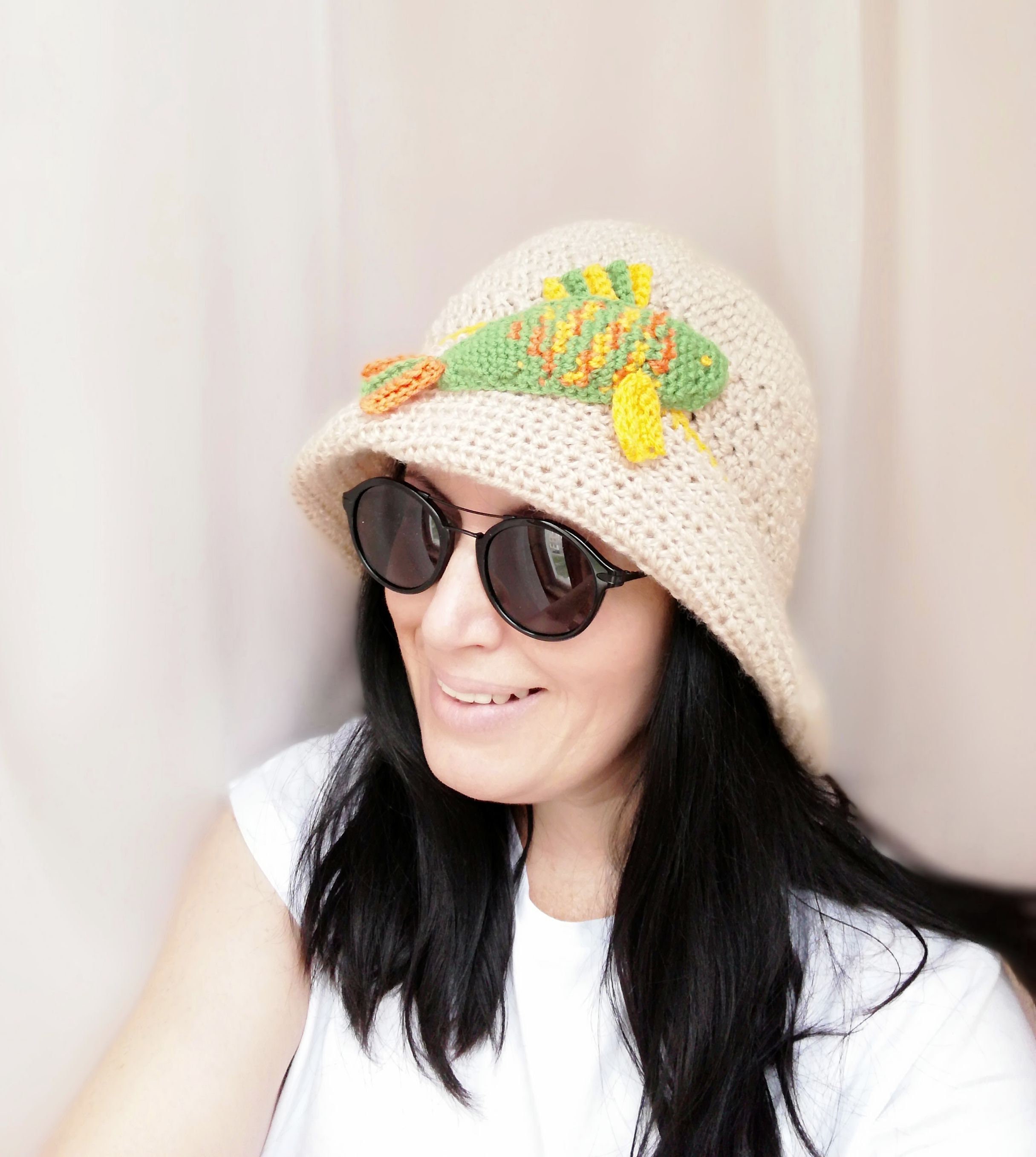Crochet pattern for Fishing Hat Fishing Hat crochet pattern Etsy