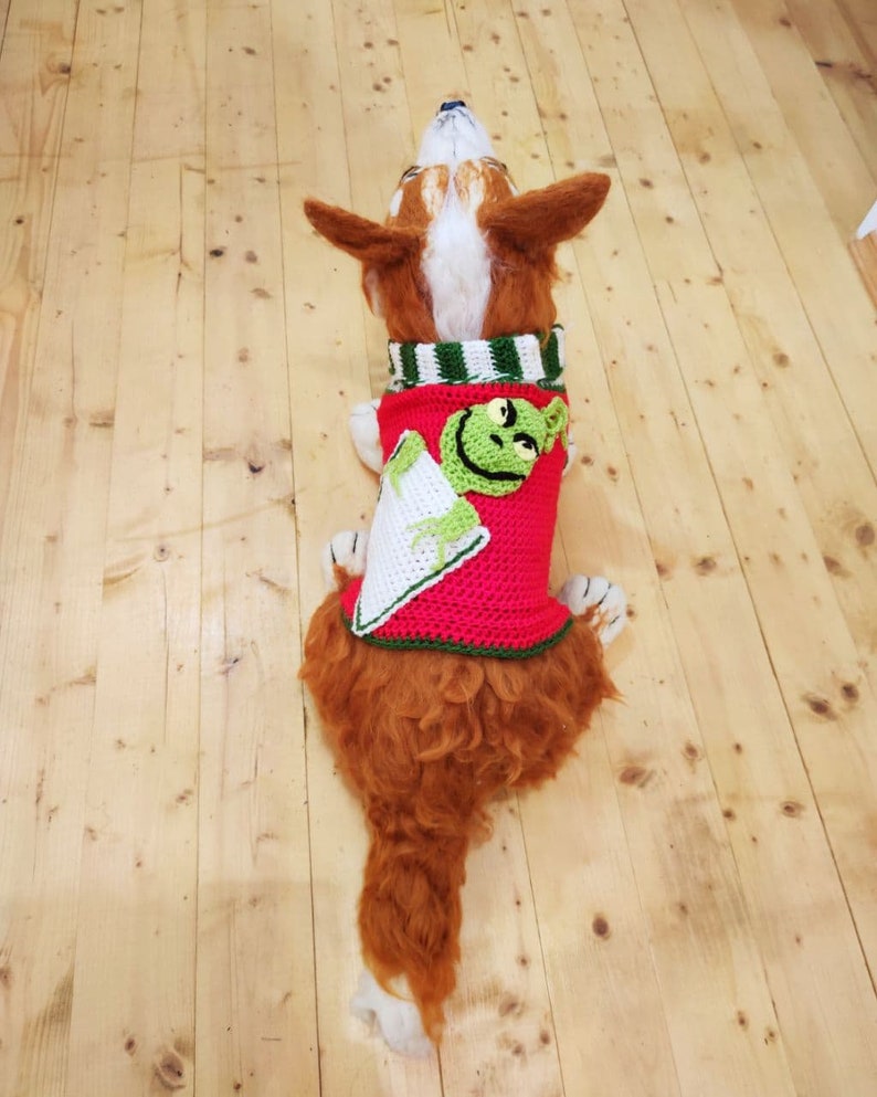 Crochet pattern for the Dog sweater / Christmas sweater for Etsy