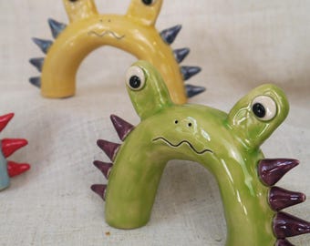 Uma the Monster - Sculpture - Monster Art - Two-Legged Monster - Monster Art - Alien Art - Handmade Sculpture - Weird Pottery