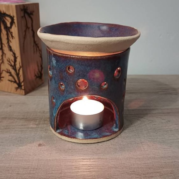 Handmade Ceramic Wax Burner - Oil Burner - Stoneware Wax Melt Burner - Handmade Homewares