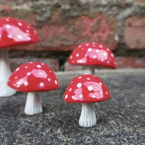 Ceramic Toadstools - Handmade Mushrooms - Unique Gift