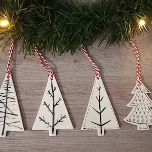 Keramik Baum Weihnachtsdekoration - Handgefertigte Dekorationen - Handgemalt