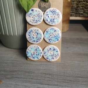 Ceramic Buttons Circle Handmade Buttons for Crafts & Sewing image 8