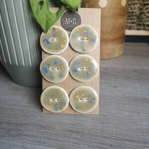 Ceramic Buttons Circle Handmade Buttons for Crafts & Sewing image 6