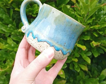 Steinzeug Tasse - Handgemachte Keramik Tasse - Ungewöhnliche Tasse