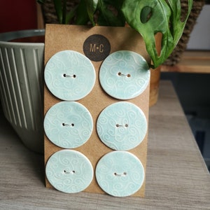 Ceramic Buttons Circle Handmade Buttons for Crafts & Sewing image 9