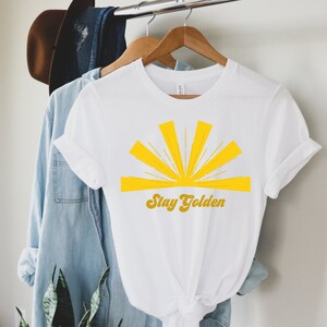 Stay Golden Adult Tee • Modern Boho Graphic Tee for Women for Men • Mommy & Me  • Dad and Son  • Unisex