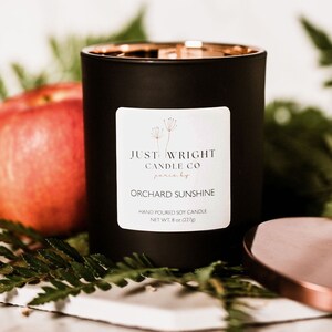 Orchard Sunshine Candle Handmade Luxury Soy Wax Candles Small Batch Made in Paris Kentucky Apple Bourbon Maple Autumn Fall Fancy Relax Gift
