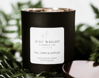 Tall, Dark & Dappled Candle Handmade Luxury Soy Wax Candles Equestrian Horse Lovers Horses Small Batch Fancy Gift Made in Paris Kentucky