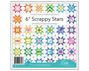 Scrappy Stars Foundation Pad - 6 inch | Scrappy Star Foundation Paper Piecing