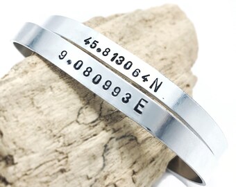 ¡Empareja pulseras con coordenadas GPS! Idea de regalo para parejas