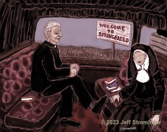 Riding to Springfield 8x10 Collectible Concept Art Signed by Jeff Strominger, Limited Edition from his Horror Old West Vampire Novel