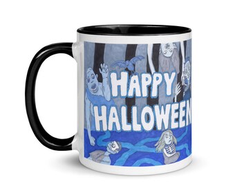 11oz Vampires and Zombies Halloween Mug with Color Inside