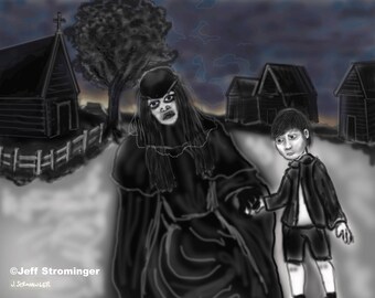 Before Dawn 8x10 Collectible Concept Art Signed by Jeff Strominger, Limited Edition from his Horror Thriller Old West Vampire Novel