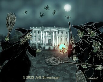 The White House 8x10 Collectible Concept Art Signed by Jeff Strominger, Limited Edition from his Horror Thriller Old West Vampire Novel