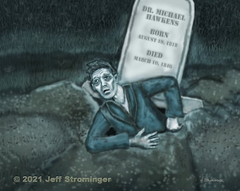 The Vampire Awakens 8x10 Collectible Concept Art Signed by Jeff Strominger, Limited Edition from his Horror Thriller Old West Vampire Novel