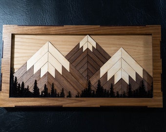 Mountain Wall Art - Rustic Home Decor