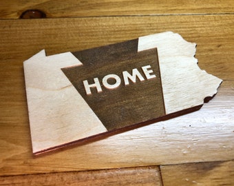 Pennsylvania is Home Wood Refrigerator Magnet