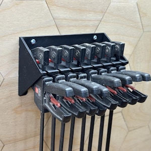 Mini Clamp Wall Rack. Holds 8 4-Inch Squeeze Clamps