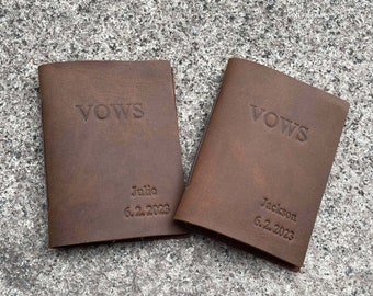 Wedding Vows ,Leather Vow Books,Custom Vows Booklet, Personalized Gift