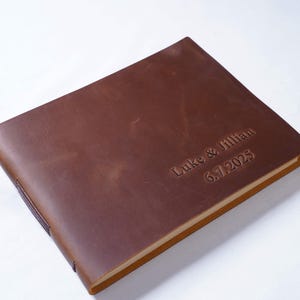 Personalized Leather Scrapbook ,Custom Guest Book ,Wedding Guest Book,Anniversary gift