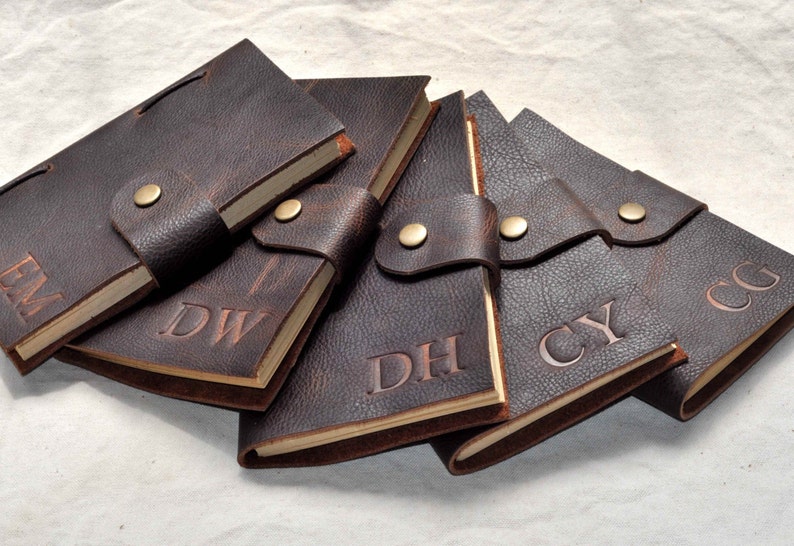 Vintage leather journal, personalized Groomsmen Gifts, monogram journal/notebook,Gift for Groomsmen,Wedding Gifts image 4