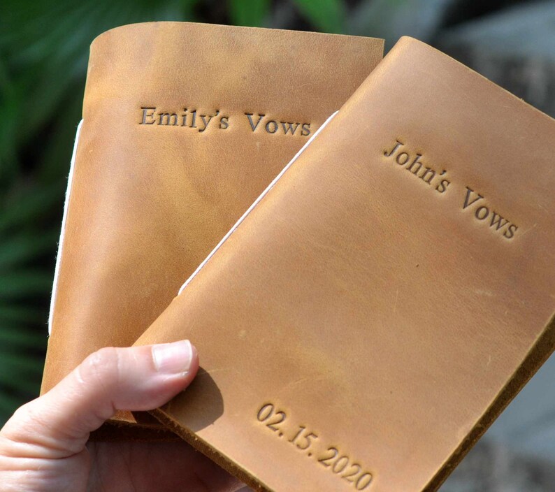 Wedding Vows Personalzied Rustic Vow Books Marriage Vow Books