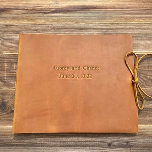 Álbum de fotos de cuero de álbum de recorte personalizado Regalo de aniversario para su gif para mamá Regalo para él