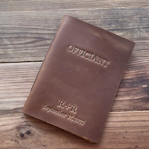 Personalized Wedding Officiant Book ,Officiant gift,Custom marriage commissioner booklet