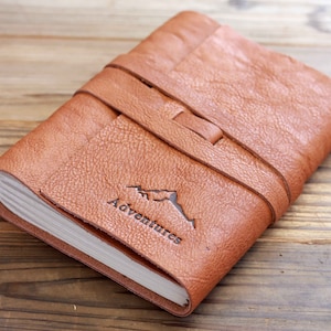 Personalized Leather Journal Notebook  Sketchbook ,Adventure Book