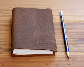 Embossed Journal Personalized Journal Notebook Rustic Journal Notebook