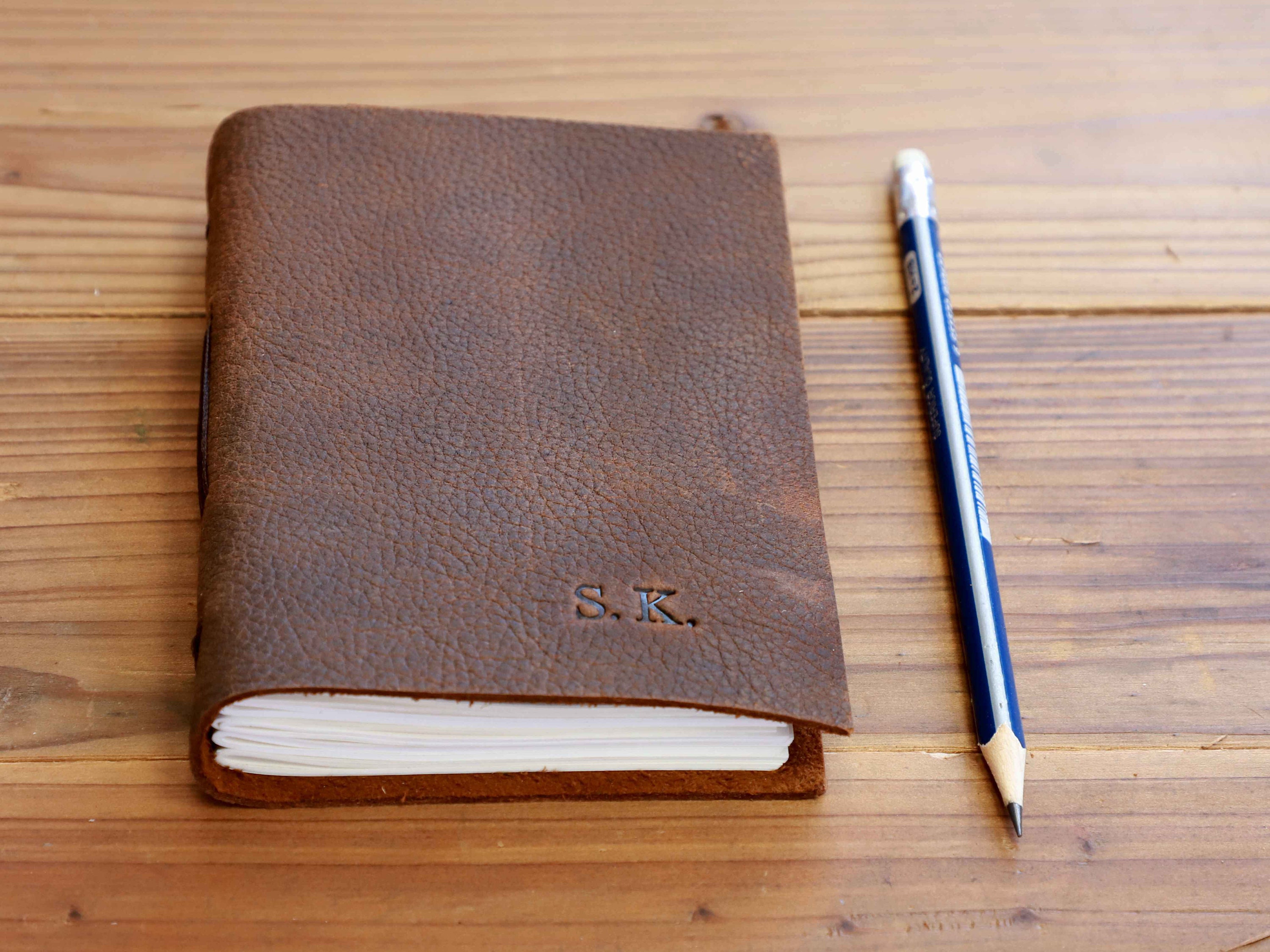 Embossed Journal Personalized Journal Notebook Rustic Journal Notebook