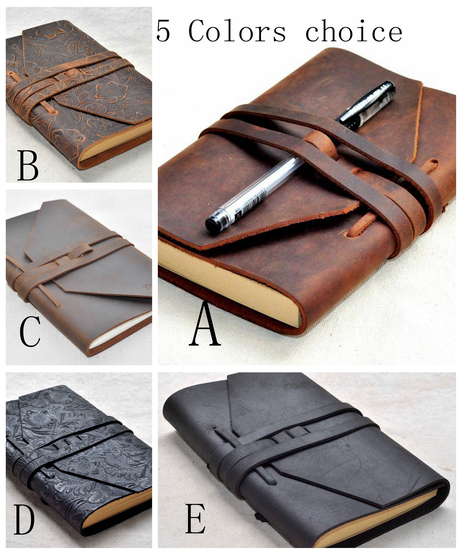 Handmade Leather Journal Notebook Personalized Journal Sketchbook - Etsy
