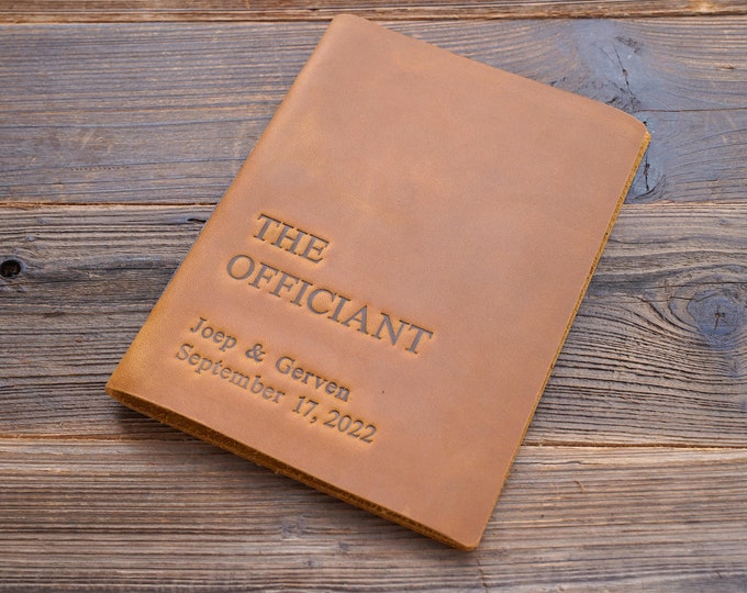 Personalized Wedding Officiant Book ,Officiant gift,Custom marriage commissioner booklet