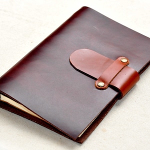 Personalizzato, diario di viaggio, quaderno in pelle, diario di pelle, taccuino, marrone scuro, fatto a mano, pagine vuote o foderate (timbro gratuito)